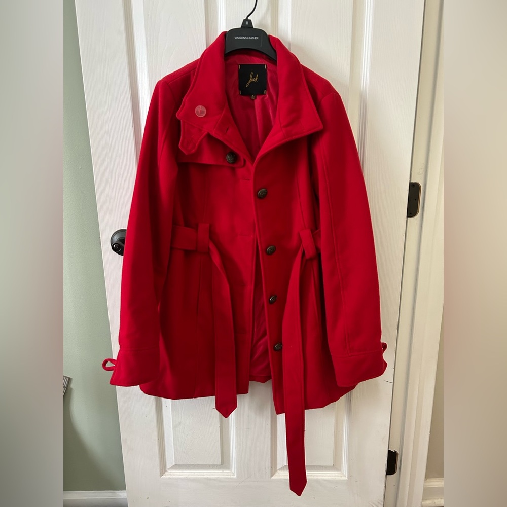 Red winter coat
